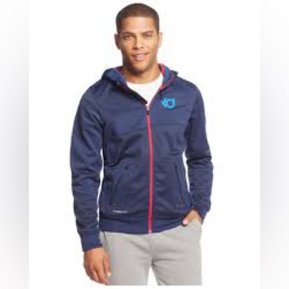 Nike Kd Accelerate Hero Basketball Hoodie Full Zip Blue Jacket Sweatshirt size S